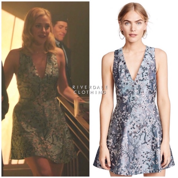 Alice + Olivia Dresses & Skirts - Alice & Olivia Blue cherry blossom dress 4